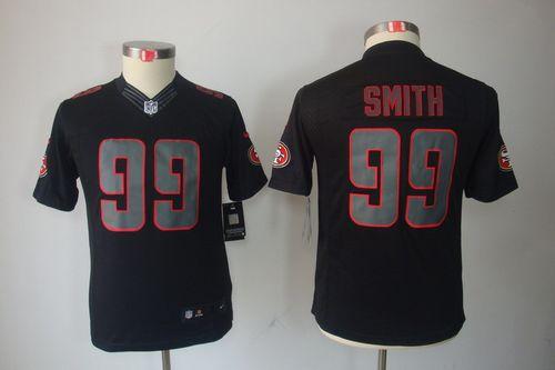 Nike 49ers #99 Aldon Smith Black Impact Youth Stitched NFL Limited Jersey - Click Image to Close