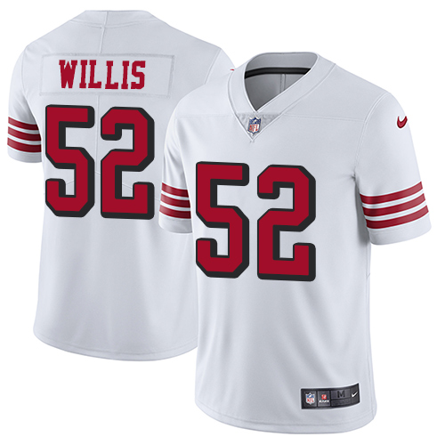 Nike 49ers #52 Patrick Willis White Rush Youth Stitched NFL Vapor Untouchable Limited Jersey - Click Image to Close