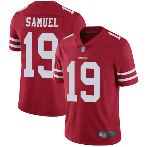 49ers #19 Deebo Samuel Red Team Color Youth Stitched Football Vapor Untouchable Limited Jersey - Click Image to Close