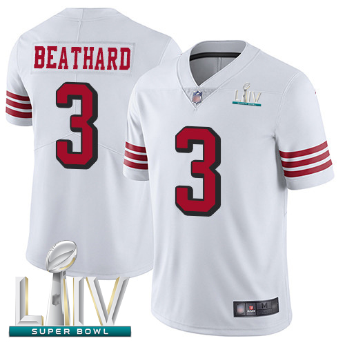 49ers #3 C.J. Beathard White Rush Super Bowl LIV Bound Youth Stitched Football Vapor Untouchable Limited Jersey - Click Image to Close