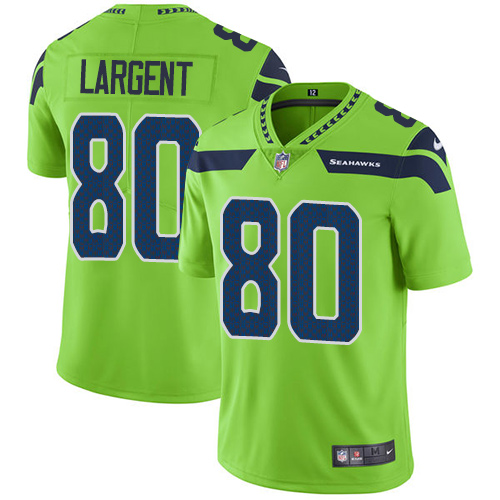 Nike Seahawks #80 Steve Largent Green Youth Stitched NFL Limited Rush Jersey - Click Image to Close