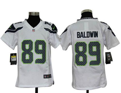 Nike Seahawks #89 Doug Baldwin White Youth Stitched NFL Elite Jersey