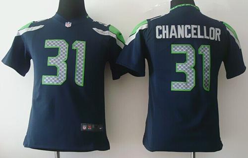 Nike Seahawks #31 Kam Chancellor Steel Blue Team Color Youth Stitched NFL Elite Jersey