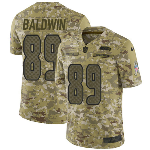 Nike Seahawks #89 Doug Baldwin Camo Youth Stitched NFL Limited 2018 Salute to Service Jersey