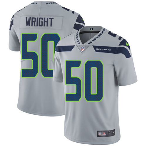 Nike Seahawks #50 K.J. Wright Grey Alternate Youth Stitched NFL Vapor Untouchable Limited Jersey - Click Image to Close