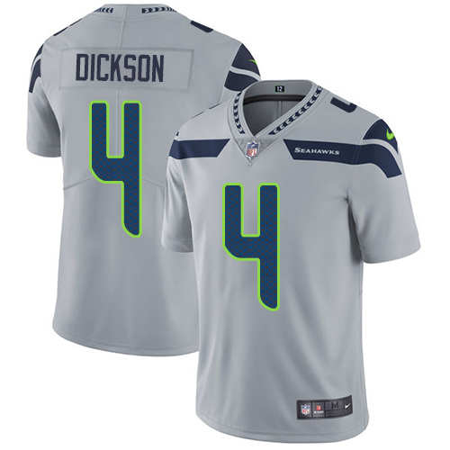 Nike Seahawks #4 Michael Dickson Grey Alternate Youth Stitched NFL Vapor Untouchable Limited Jersey - Click Image to Close