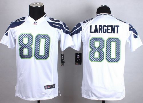 Nike Seahawks #80 Steve Largent White Youth Stitched NFL Elite Jersey