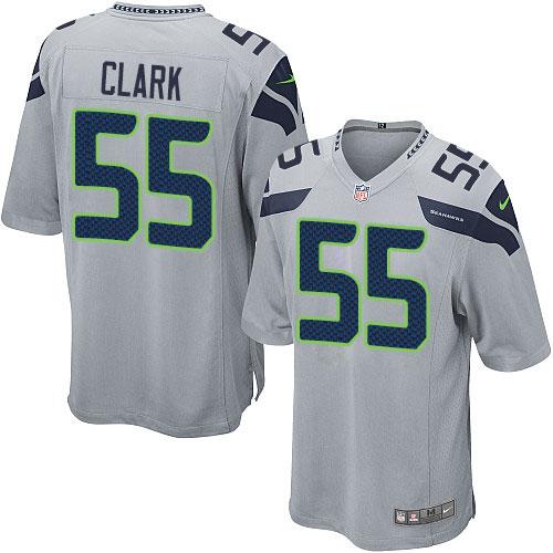 Nike Seahawks #55 Frank Clark Grey Alternate Youth Stitched NFL Elite Jersey