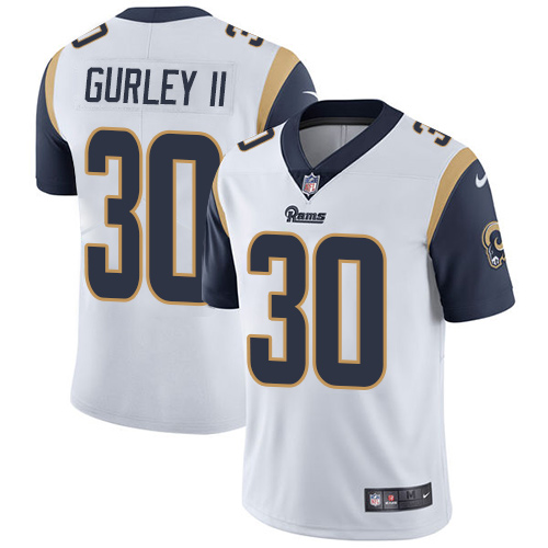 Nike Rams #30 Todd Gurley II White Youth Stitched NFL Vapor Untouchable Limited Jersey - Click Image to Close