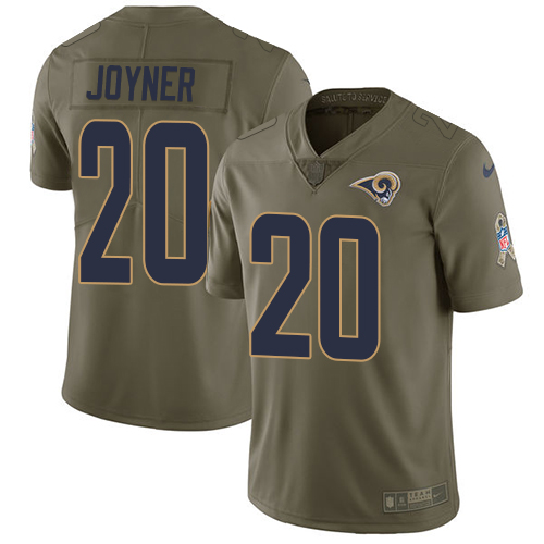 Nike Rams #20 Lamarcus Joyner Olive Youth Stitched NFL Limited 2017 Salute to Service Jersey