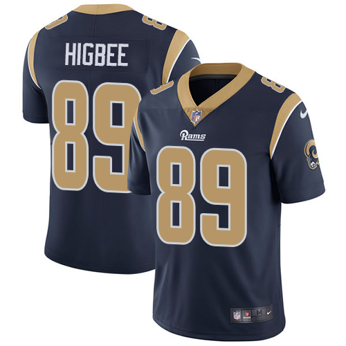 Nike Rams #89 Tyler Higbee Navy Blue Team Color Youth Stitched NFL Vapor Untouchable Limited Jersey - Click Image to Close