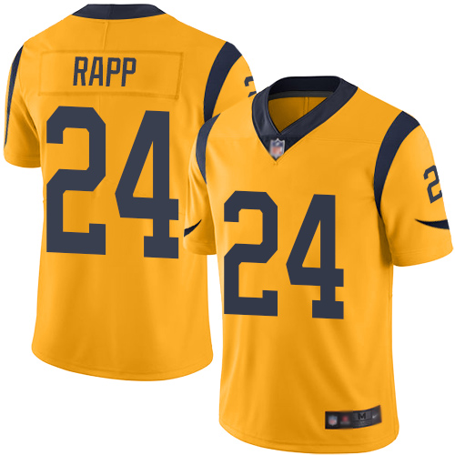 Rams #24 Taylor Rapp Gold Youth Stitched Football Limited Rush Jersey - Click Image to Close