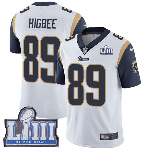 Nike Rams #89 Tyler Higbee White Super Bowl LIII Bound Youth Stitched NFL Vapor Untouchable Limited Jersey - Click Image to Close