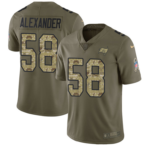 Nike Buccaneers #58 Kwon Alexander Olive/Camo Youth Stitched NFL Limited 2017 Salute to Service Jersey