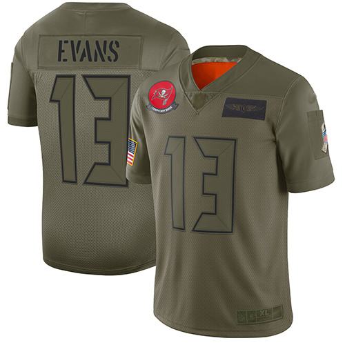 Buccaneers #13 Mike Evans Camo Youth Stitched Football Limited 2019 Salute to Service Jersey