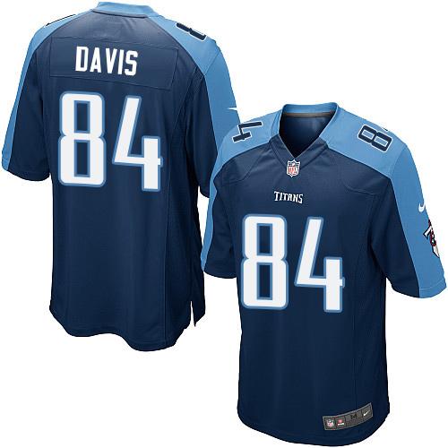 Nike Titans #84 Corey Davis Navy Blue Team Color Youth Stitched NFL Elite Jersey