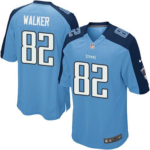 Nike Titans #82 Delanie Walker Light Blue Alternate Youth Stitched NFL Elite Jersey