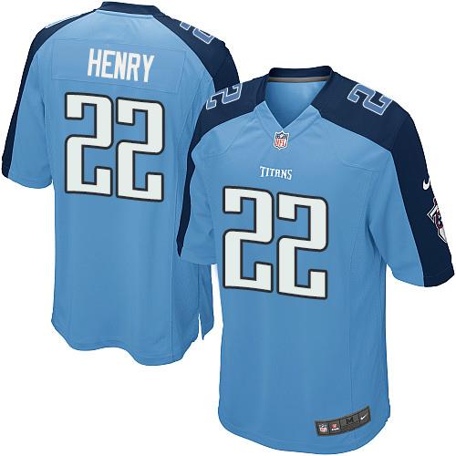 Nike Titans #22 Derrick Henry Light Blue Alternate Youth Stitched NFL Elite Jersey