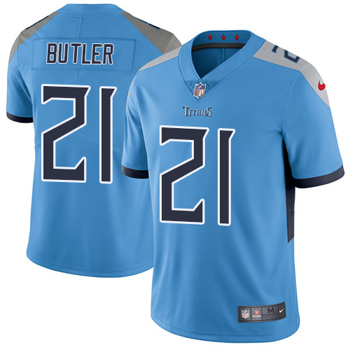 Nike Titans #21 Malcolm Butler Light Blue Alternate Youth Stitched NFL Vapor Untouchable Limited Jersey - Click Image to Close