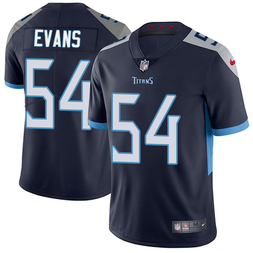 Nike Titans #54 Rashaan Evans Navy Blue Team Color Youth Stitched NFL Vapor Untouchable Limited Jersey - Click Image to Close