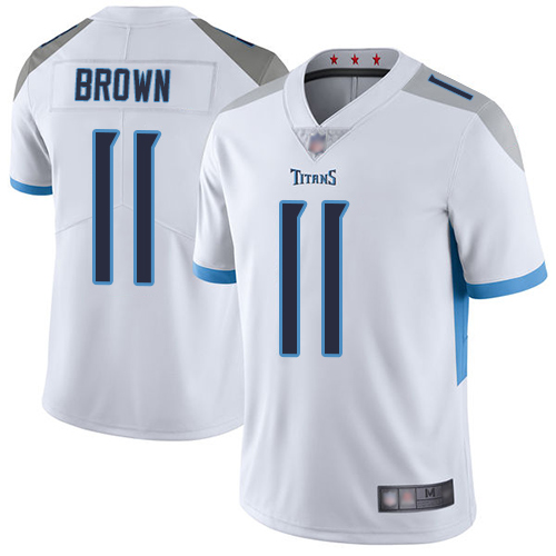 Titans #11 A.J. Brown White Youth Stitched Football Vapor Untouchable Limited Jersey - Click Image to Close