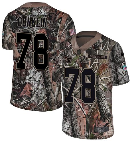 Nike Titans #78 Jack Conklin Camo Youth Stitched NFL Limited Rush Realtree Jersey