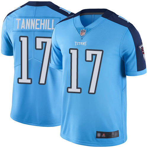 Titans #17 Ryan Tannehill Light Blue Youth Stitched Football Limited Rush Jersey - Click Image to Close