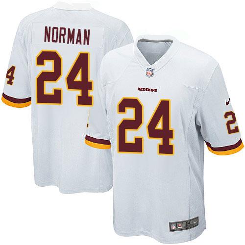 Nike Redskins #24 Josh Norman White Youth Stitched NFL Elite Jersey - Click Image to Close