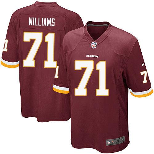 Nike Redskins #71 Trent Williams Burgundy Red Team Color Youth Stitched NFL Elite Jersey