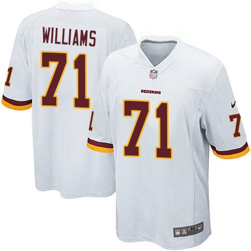 Nike Redskins #71 Trent Williams White Youth Stitched NFL Elite Jersey