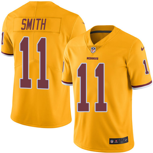 Nike Redskins #11 Alex Smith Gold Youth Stitched NFL Limited Rush Jersey - Click Image to Close