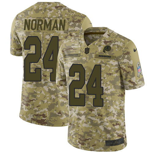 Nike Redskins #24 Josh Norman Camo Youth Stitched NFL Limited 2018 Salute to Service Jersey