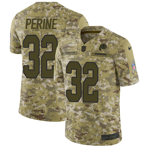 Nike Redskins #32 Samaje Perine Camo Youth Stitched NFL Limited 2018 Salute to Service Jersey