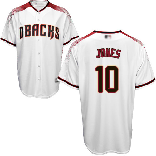 Diamondbacks #10 Adam Jones White/Crimson Home Stitched Youth Baseball Jersey