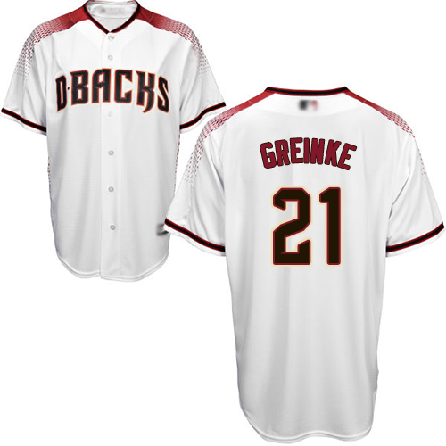 Diamondbacks #21 Zack Greinke White/Crimson Home Stitched Youth Baseball Jersey