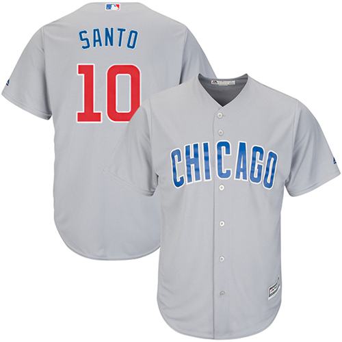 Cubs #10 Ron Santo Grey Road Stitched Youth MLB Jersey - Click Image to Close