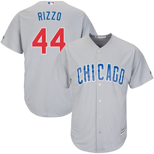 Cubs #44 Anthony Rizzo Grey Road Stitched Youth MLB Jersey