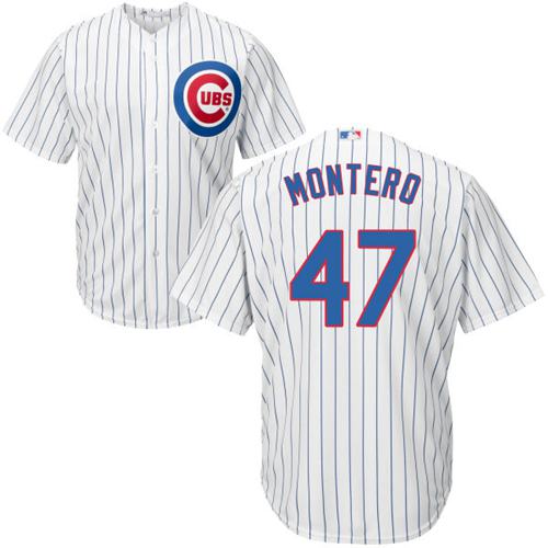 Cubs #47 Miguel Montero White Home Stitched Youth MLB Jersey - Click Image to Close