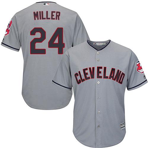 Indians #24 Andrew Miller Grey Road Stitched Youth MLB Jersey - Click Image to Close