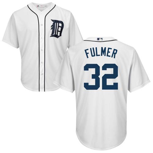 Tigers #32 Michael Fulmer White Cool Base Stitched Youth MLB Jersey - Click Image to Close