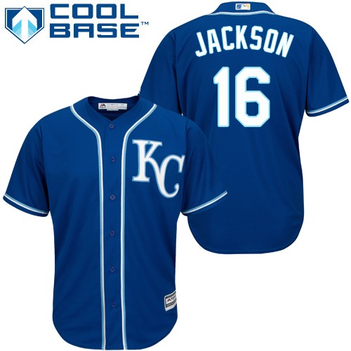 Royals #16 Bo Jackson Royal Blue Cool Base Stitched Youth MLB Jersey - Click Image to Close