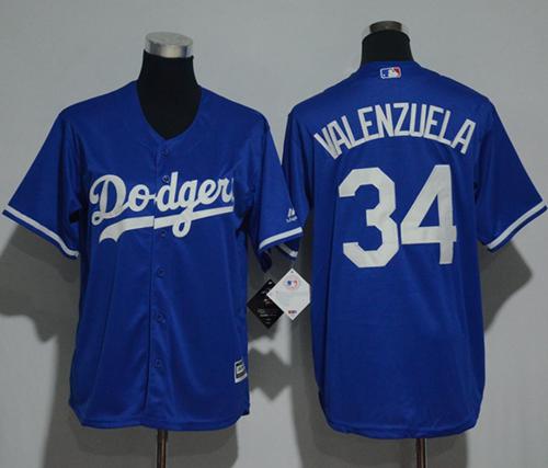 Dodgers #34 Fernando Valenzuela Blue Cool Base Stitched Youth MLB Jersey