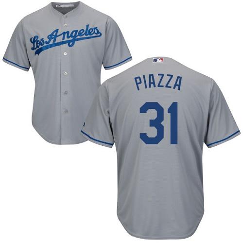 Dodgers #31 Mike Piazza Grey Cool Base Stitched Youth MLB Jersey