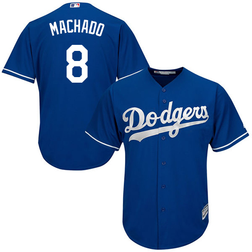 Dodgers #8 Manny Machado Blue Cool Base Stitched Youth MLB Jersey