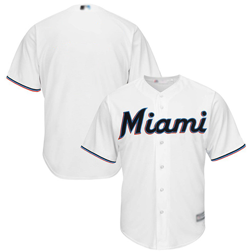 Marlins Blank White Cool Base Stitched Youth MLB Jersey