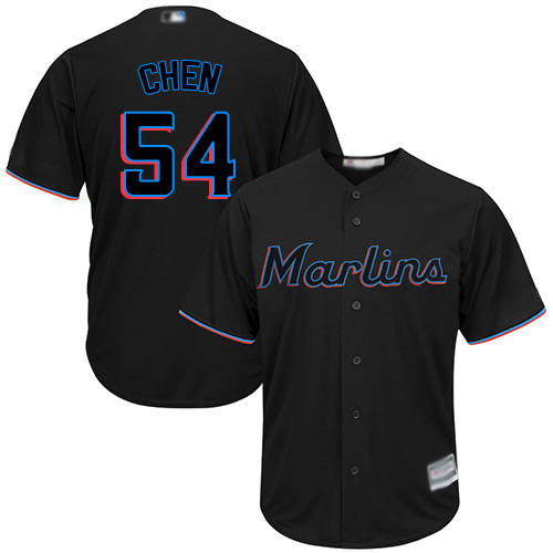 Marlins #54 Wei-Yin Chen Black Cool Base Stitched Youth MLB Jersey