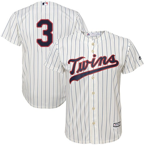 Twins #3 Harmon Killebrew Cream Strip Cool Base Stitched Youth MLB Jersey