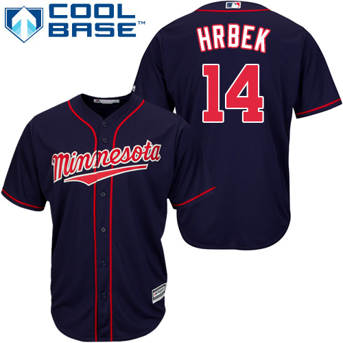 Twins #14 Kent Hrbek Navy blue Cool Base Stitched Youth MLB Jersey