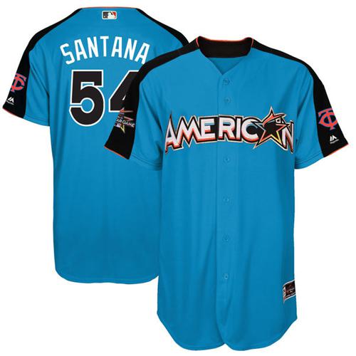 Twins #54 Ervin Santana Blue 2017 All-Star American League Stitched Youth MLB Jersey - Click Image to Close