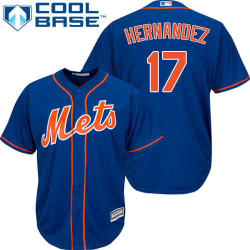 Mets #17 Keith Hernandez Blue Cool Base Stitched Youth MLB Jersey - Click Image to Close